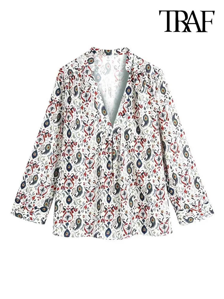 Блузка женская плиссированная с V-образным вырезом и длинным рукавом 
Блузка женская плиссированная с V-образным вырезом и длинным рукавом