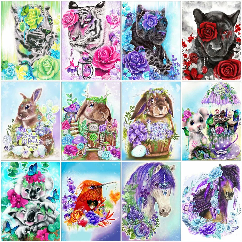 HUACAN 5D DIY Алмазная вышивка тигр Кролик животные картины бисером мозаика цветы Алмазная Живопись леопард картины на стену
HUACAN 5D DIY Алмазная вышивка тигр Кролик животные картины бисером мозаика цветы Алмазная Живопись леопард картины на стену