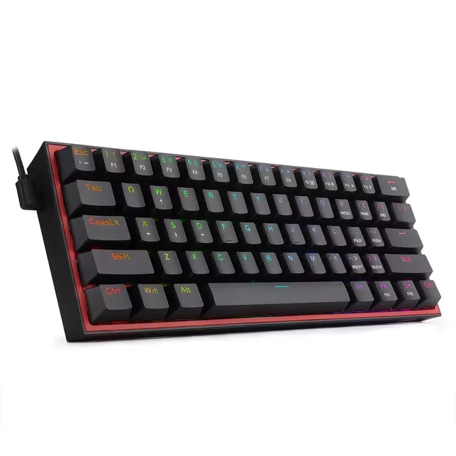 REDRAGON Fizz K617 RGB USB Mini Mechanical Gaming Keyboard Red Switch 61 Keys Wired detachable cable,portable for travel
REDRAGON Fizz K617 RGB USB Mini Mechanical Gaming Keyboard Red Switch 61 Keys Wired detachable cable,portable for travel