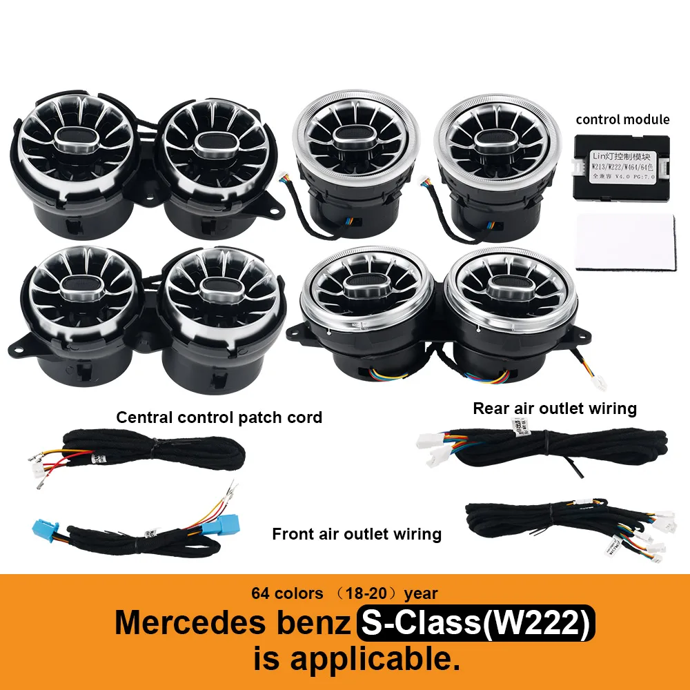 7/64 цвета светодиодный вентиляционный отверстие для Mercedes Benz W222 S-Class задний передний воздушный внутренний окружающий свет RGB турбинные сопла ремонт
7/64 цвета светодиодный вентиляционный отверстие для Mercedes Benz W222 S-Class задний передний воздушный внутренний окружающий свет RGB турбинные сопла ремонт
