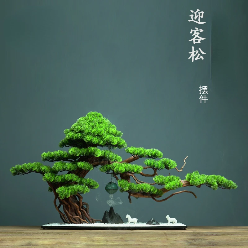 Zen simulation welcoming pine bonsai decorations New Chinese style porch cabinet, office landscape, hotel soft decoration
Zen simulation welcoming pine bonsai decorations New Chinese style porch cabinet, office landscape, hotel soft decoration