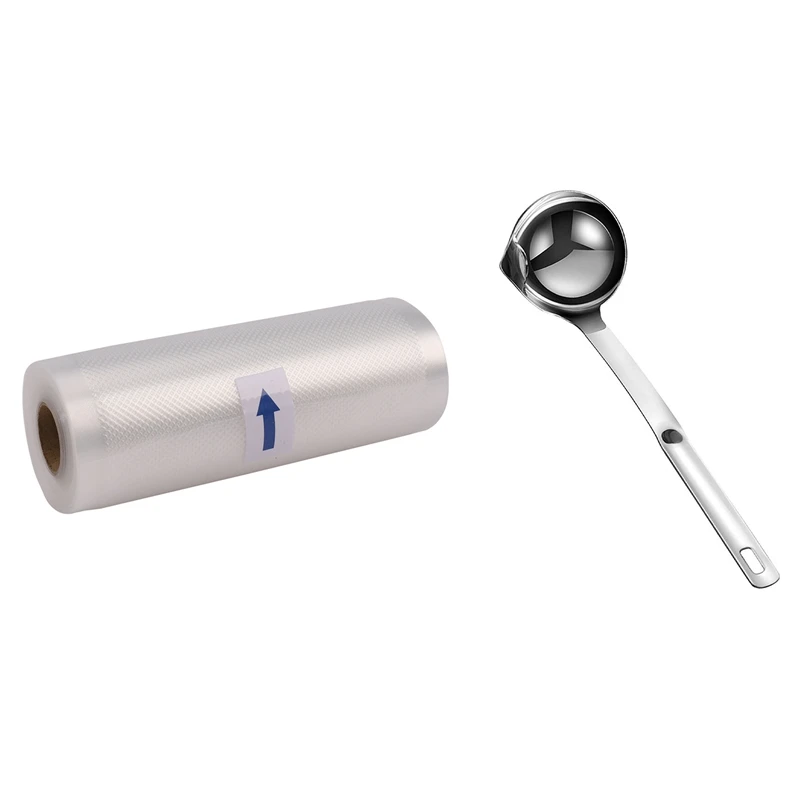 Textured Sealer Sous Vide Saver Roll Vacuum Bags Storage Food With Oil Seperator Spoon, Oil Filter Spoon Soup
Textured Sealer Sous Vide Saver Roll Vacuum Bags Storage Food With Oil Seperator Spoon, Oil Filter Spoon Soup