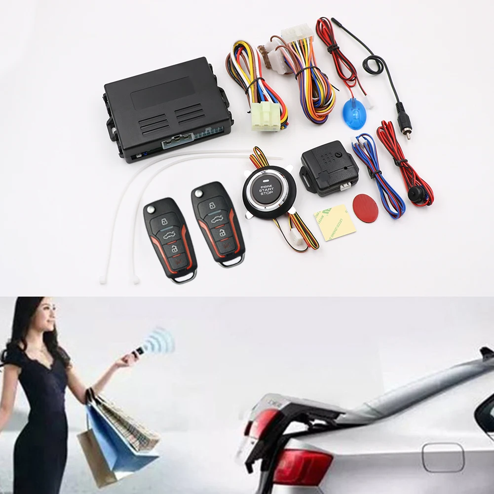 Car Keyless Entry Engine Start/Stop Button Remote Starter Security Alarm System Central Door Lock With Remote Control Universal
Car Keyless Entry Engine Start/Stop Button Remote Starter Security Alarm System Central Door Lock With Remote Control Universal