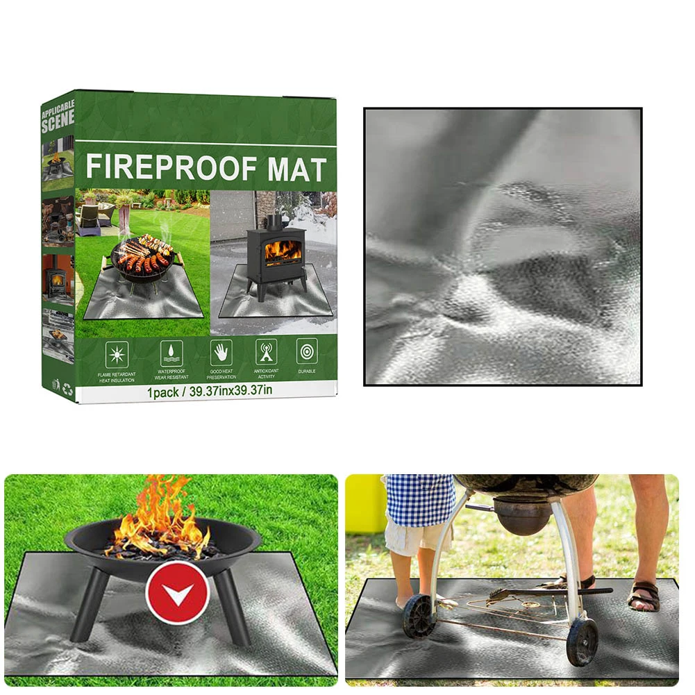 BBQ Fire Mat Fireproof Heat Resistant Mat Deck Patio Outdoor Floor Camping Fireproof Mat Barbecue Mat Fire Stove Fire Mat Pads
BBQ Fire Mat Fireproof Heat Resistant Mat Deck Patio Outdoor Floor Camping Fireproof Mat Barbecue Mat Fire Stove Fire Mat Pads