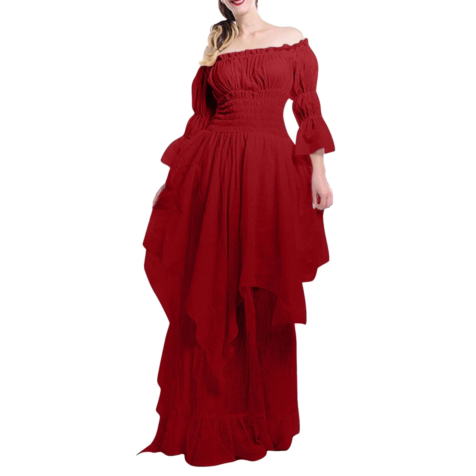 High Low Dresses For Women 2023 Plus Size Puff Sleeve Off Shoulder Ruffle Medieval Costume For Cosplay Dress Vestido Feminino
High Low Dresses For Women 2023 Plus Size Puff Sleeve Off Shoulder Ruffle Medieval Costume For Cosplay Dress Vestido Feminino