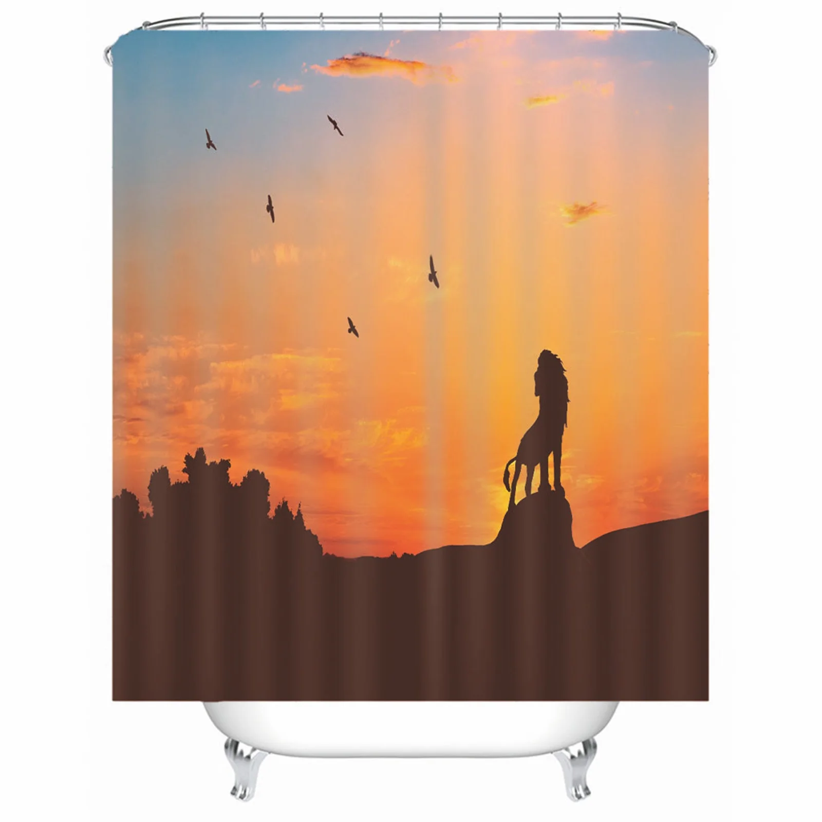 Shower Curtain Kids Bathroom Polyester Sunset Bird Horse Orange Mold & Mildew Resistant Waterproof For With Grommets Hooks
Shower Curtain Kids Bathroom Polyester Sunset Bird Horse Orange Mold & Mildew Resistant Waterproof For With Grommets Hooks