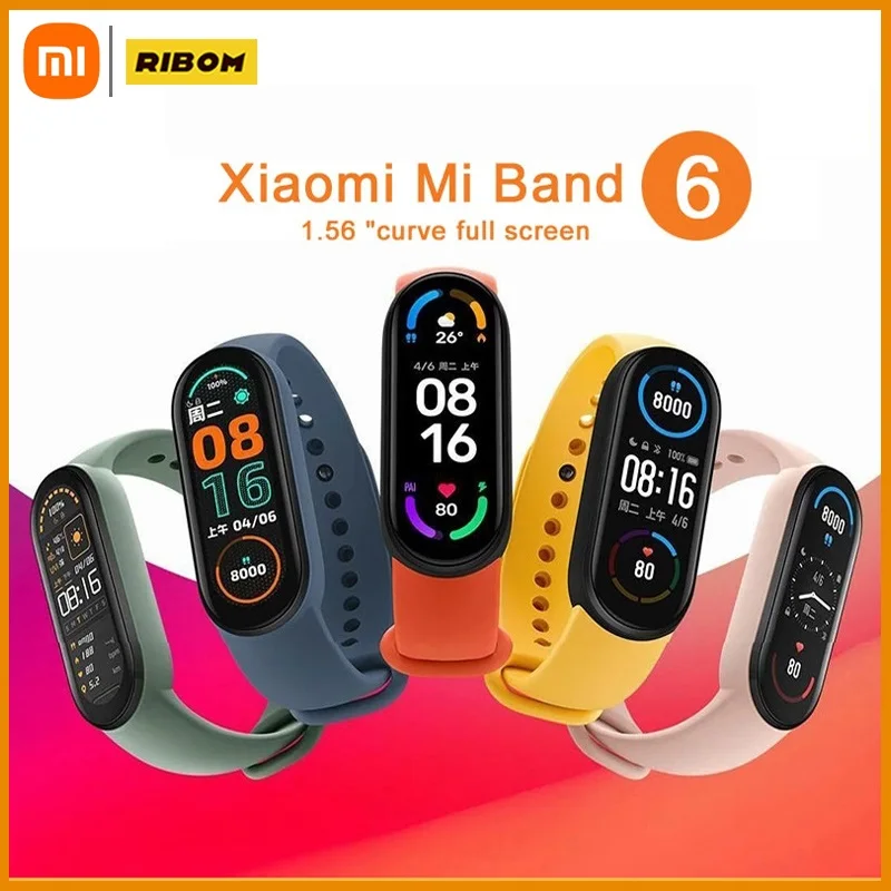 New Xiaomi Mi Band 6 Smart Bracelet 5 Color 1.56" AMOLED Colorful Screen Blood Oxygen Fitness Traker Heart Rate Bluetooth
New Xiaomi Mi Band 6 Smart Bracelet 5 Color 1.56" AMOLED Colorful Screen Blood Oxygen Fitness Traker Heart Rate Bluetooth