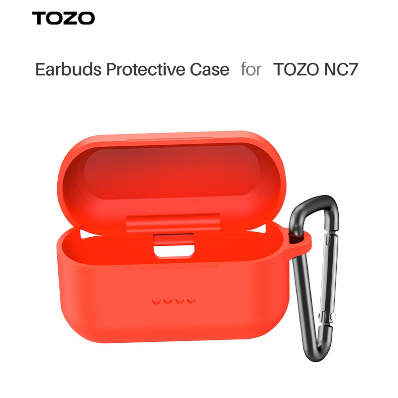 Protective Silicone Case Shockproof Soft Skin Cover for TOZO NC7 Earbuds with Front LED Visible and Keychain Red
Protective Silicone Case Shockproof Soft Skin Cover for TOZO NC7 Earbuds with Front LED Visible and Keychain Red