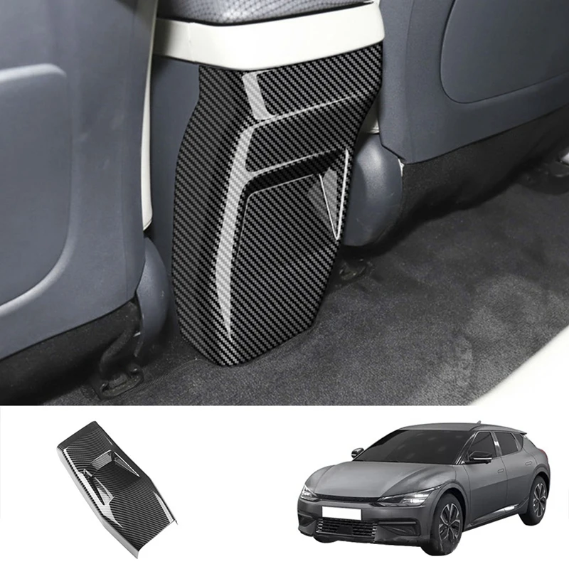 Car Carbon Fiber Rear Air Condition Vent Outlet Frame Anti-Kick Panel Cover Trim For KIA EV6 GT Line 2021 2022
Car Carbon Fiber Rear Air Condition Vent Outlet Frame Anti-Kick Panel Cover Trim For KIA EV6 GT Line 2021 2022