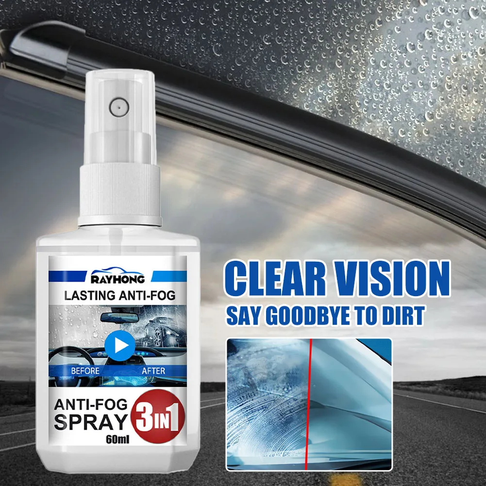 60ml Anti-fog Spray Glass Anti Fog Coating Agent Defogger Long-lasting Effect Car Care Defogging Products Auto Mirror
60ml Anti-fog Spray Glass Anti Fog Coating Agent Defogger Long-lasting Effect Car Care Defogging Products Auto Mirror