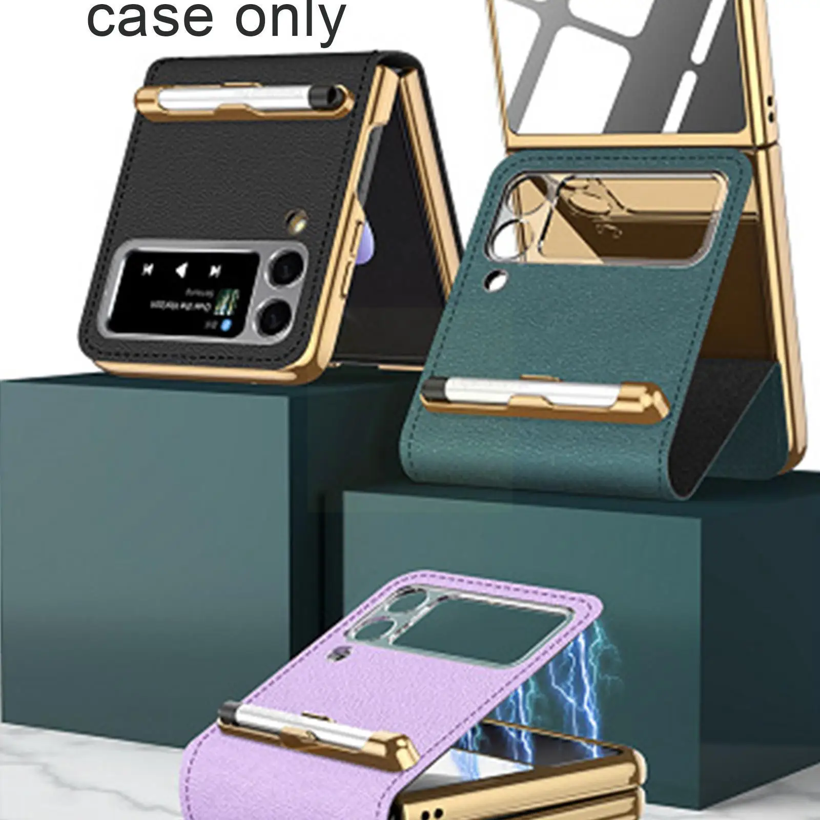 Luxury Leather Cover For Z Flip 3 5g Magnetic Fold Holder Mirror Phone Cover For Z Flip3 5g Q8m7 
Luxury Leather Cover For Z Flip 3 5g Magnetic Fold Holder Mirror Phone Cover For Z Flip3 5g Q8m7