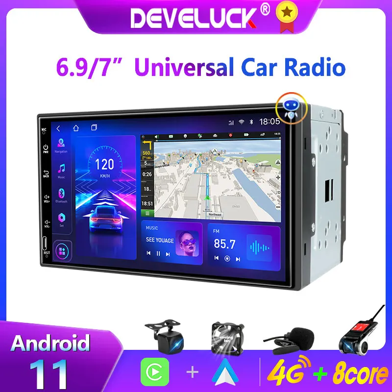2 Din Android 11 6.9/7" Universal Car Radio Multimedia Video Player GPS Carplay Auto For Volkswagen Nissan Hyundai KIA Toyota
2 Din Android 11 6.9/7" Universal Car Radio Multimedia Video Player GPS Carplay Auto For Volkswagen Nissan Hyundai KIA Toyota