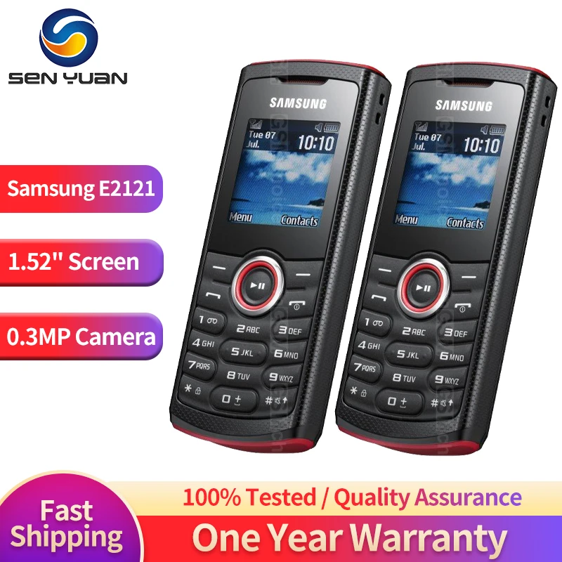 Original Unlocked Samsung E2120 Guru E2121 2G Mobile Phone 1.52'' GSM 900 / 1800 Bluetooth One SIM Card FM Radio CellPhone
Original Unlocked Samsung E2120 Guru E2121 2G Mobile Phone 1.52'' GSM 900 / 1800 Bluetooth One SIM Card FM Radio CellPhone