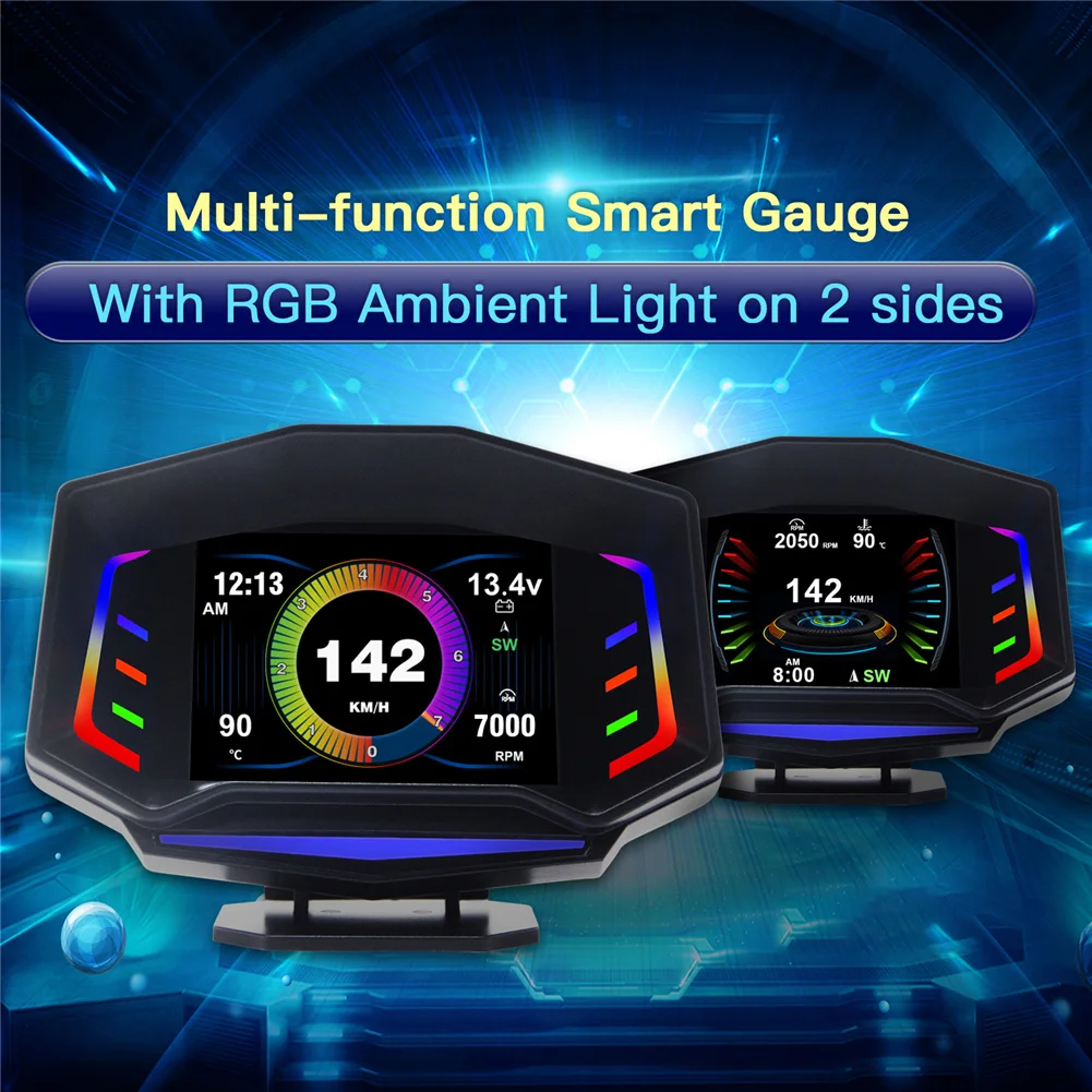 Car HUD OBD2 GPS Head-Up Display Inclinometer Digital Speedometer Compass Slope Meter Display Overspeed Alarm Auto Accessories
Car HUD OBD2 GPS Head-Up Display Inclinometer Digital Speedometer Compass Slope Meter Display Overspeed Alarm Auto Accessories