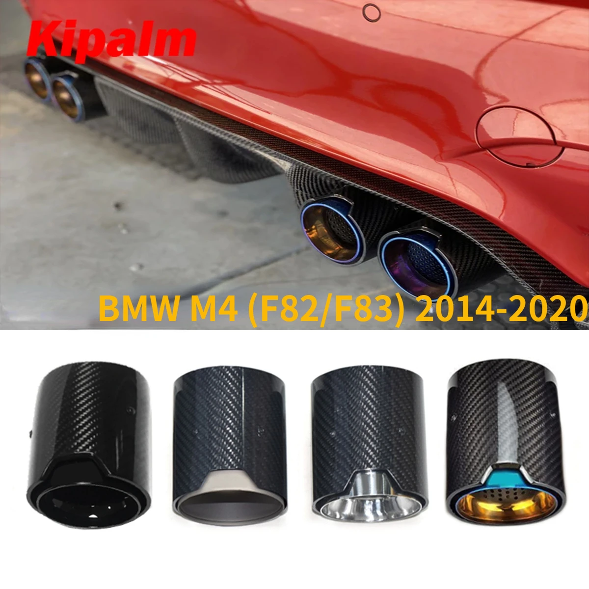 Kipalm 4pcs M Logo M4 (F82/F83) 2014-2020 Carbon Fiber Exhaust Tip Muffler Pipe for BMW
Kipalm 4pcs M Logo M4 (F82/F83) 2014-2020 Carbon Fiber Exhaust Tip Muffler Pipe for BMW