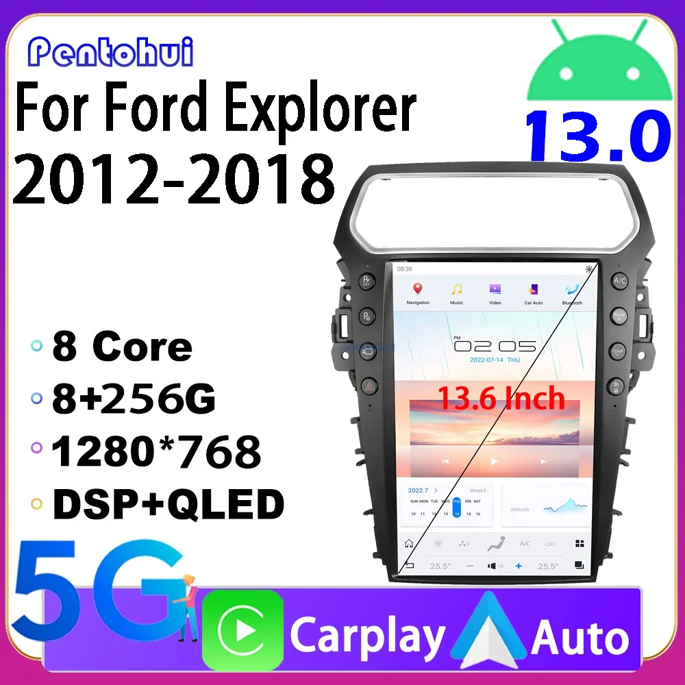 Pentohoi Car Radio For Ford Explorer 2012-2018 Android 13 Automotive Multimedia Car Intelligent System Carplay Screen Player
Pentohoi Car Radio For Ford Explorer 2012-2018 Android 13 Automotive Multimedia Car Intelligent System Carplay Screen Player
