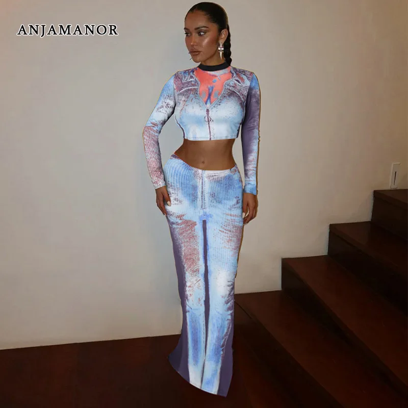 ANJAMANOR Fashion 3d Denim Print Long Sleeve Two Piece Set Skirt and Top Womens Fall Clothing 2023 New In Matching Sets D70-CH37
ANJAMANOR Fashion 3d Denim Print Long Sleeve Two Piece Set Skirt and Top Womens Fall Clothing 2023 New In Matching Sets D70-CH37