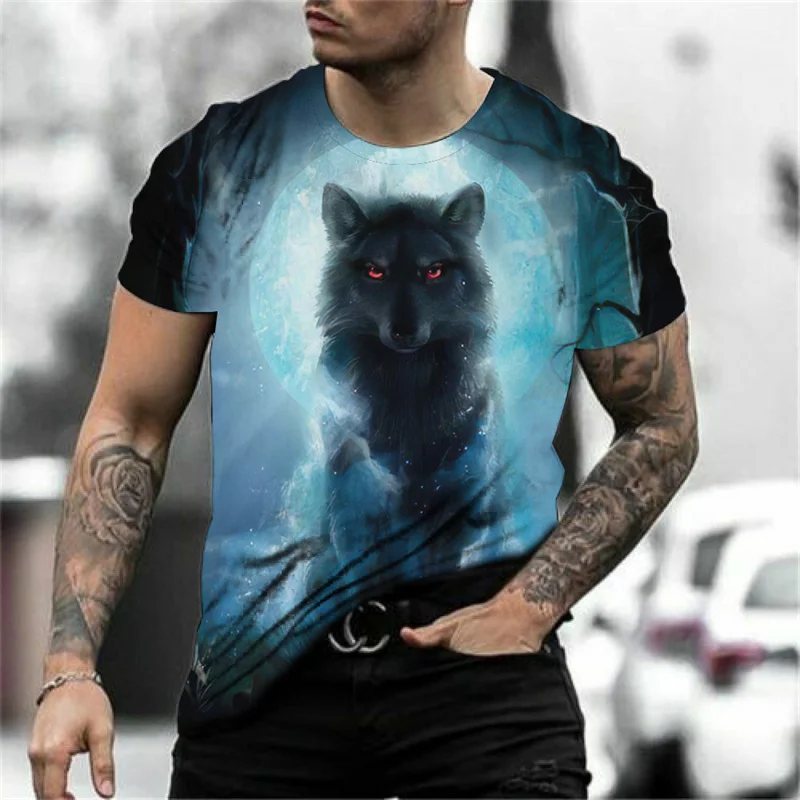 2023 Mens Summer 3D Printed Wolf Tee Shirt Vintage Short Sleeve Men Women Summer Fashion T Shirt For Men Streetwear Tops T-Shirt
2023 Mens Summer 3D Printed Wolf Tee Shirt Vintage Short Sleeve Men Women Summer Fashion T Shirt For Men Streetwear Tops T-Shirt