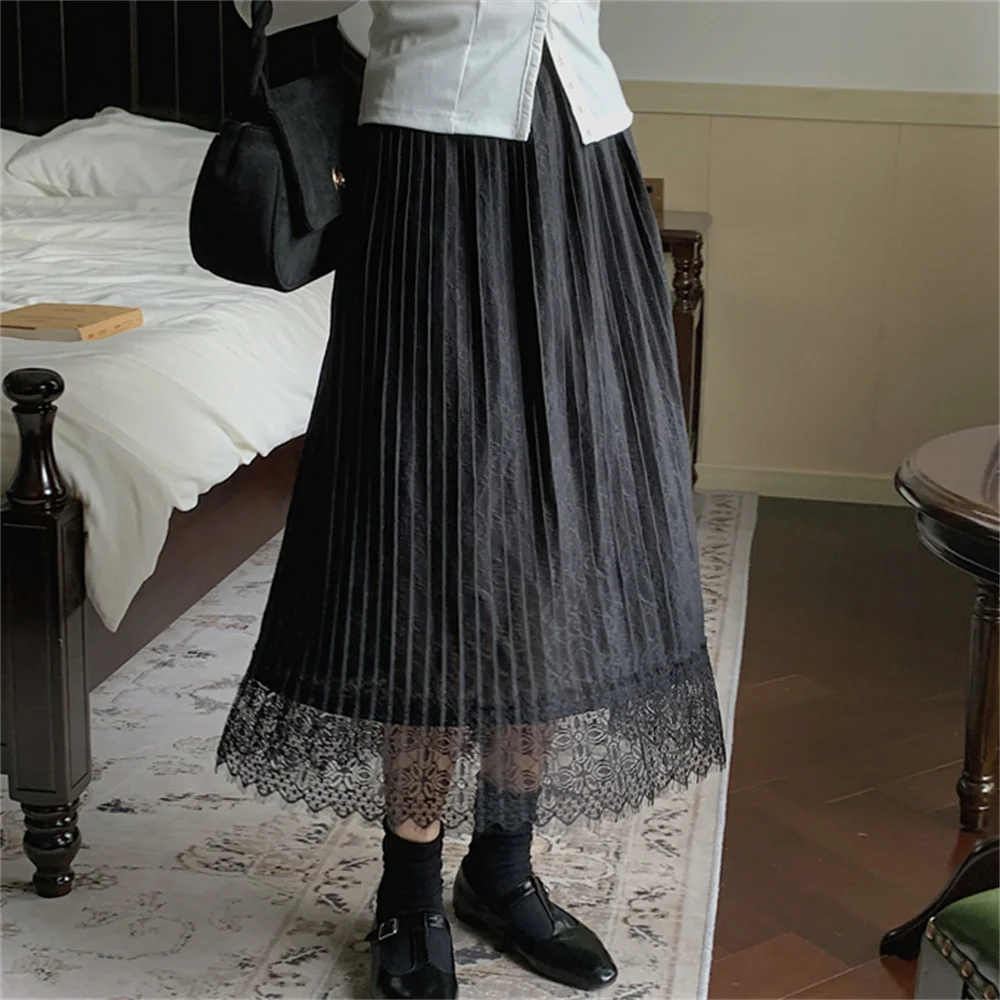 Hzirip Party Daily Women Long Skirts Stylish All Match Loose 2022 Spring Patchwork Lace OL Elastic Waist A-Line Sweet Casual
Hzirip Party Daily Women Long Skirts Stylish All Match Loose 2022 Spring Patchwork Lace OL Elastic Waist A-Line Sweet Casual