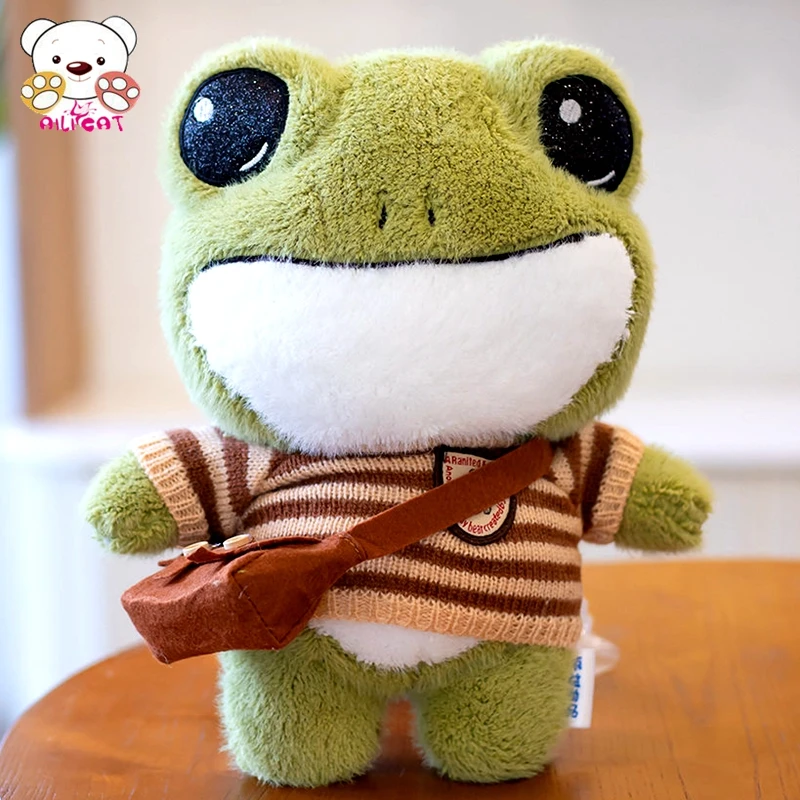Плюшевая игрушка-лягушка, милая мультяшная аниме улыбка, плюшевая кукла, мягкая Зеленая лягушка, Подушка-животное, подарок для детей на день рождения, 29 см
Плюшевая игрушка-лягушка, милая мультяшная аниме улыбка, плюшевая кукла, мягкая Зеленая лягушка, Подушка-животное, подарок для детей на день рождения, 29 см
