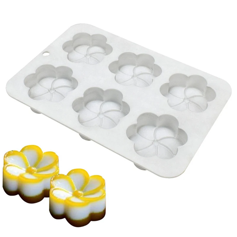 6 Cavity Flower Silicone Mold Dessert Mousse Pastry Tray Jelly Pudding Mold Valentine's Day Cake Mold DIY Chocolate Baking Tools
6 Cavity Flower Silicone Mold Dessert Mousse Pastry Tray Jelly Pudding Mold Valentine's Day Cake Mold DIY Chocolate Baking Tools