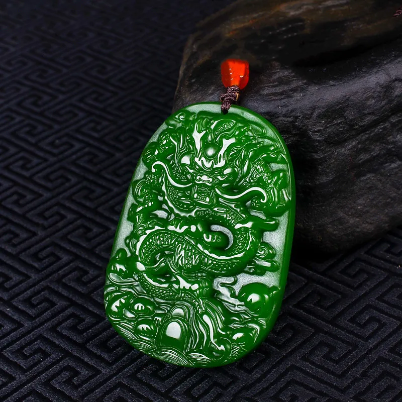 Natural Green Hand Carved Zodiac Dragon Jade Pendant Fashion Jewelry Men's and Women's Zodiac Dragon Necklace
Natural Green Hand Carved Zodiac Dragon Jade Pendant Fashion Jewelry Men's and Women's Zodiac Dragon Necklace