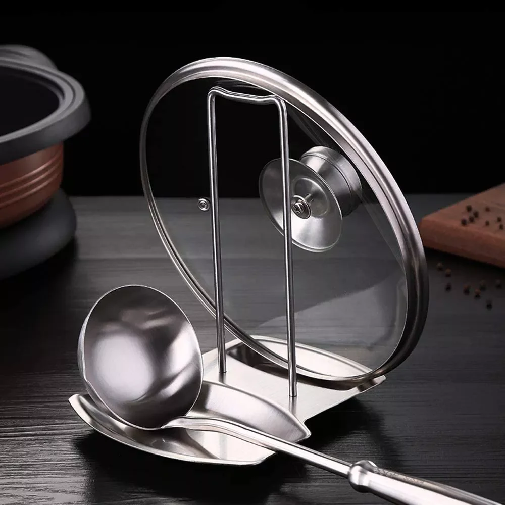 Stainless Steel Pot Lid Rack Detachable Pan Cover Shelf Kitchen Multifunctional Spatula Holder Spoon Stand Kitchen Accessories
Stainless Steel Pot Lid Rack Detachable Pan Cover Shelf Kitchen Multifunctional Spatula Holder Spoon Stand Kitchen Accessories