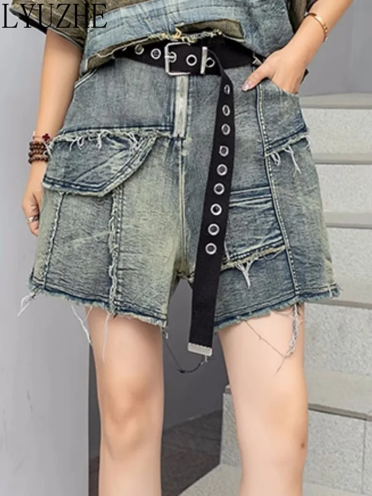 LYUZHE Fashionable High Waisted Denim Shorts Women 2023 Summer New Trend Worn-out Wide Leg Elastic Thin Casual Pants ZXF334A
LYUZHE Fashionable High Waisted Denim Shorts Women 2023 Summer New Trend Worn-out Wide Leg Elastic Thin Casual Pants ZXF334A