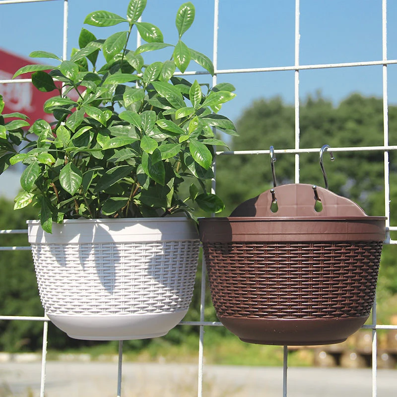 1PC Flower Pot wall mounted solid color flower pot Creative Semicircular Resin Imitation Rattan Wall Hanging Flower Plant Pot
1PC Flower Pot wall mounted solid color flower pot Creative Semicircular Resin Imitation Rattan Wall Hanging Flower Plant Pot