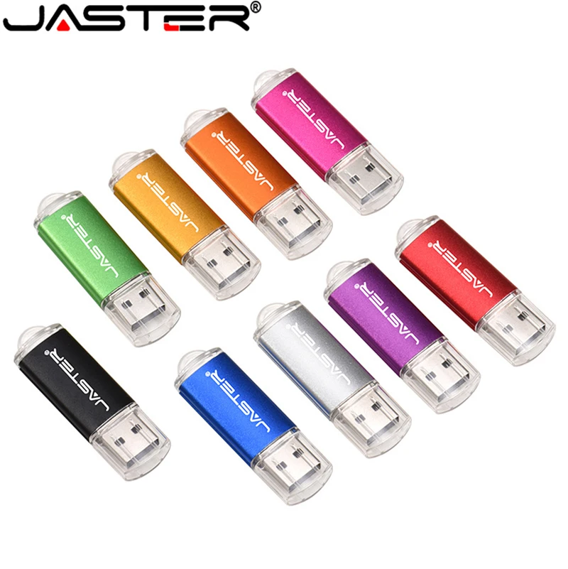 

JASTER USB 2.0 Flash Drive 64GB Color OTG pendrive 32GB 16GB Pen Drives 8GB U Disk 4GB Free Gift Gifts Key Chain Memory Stick