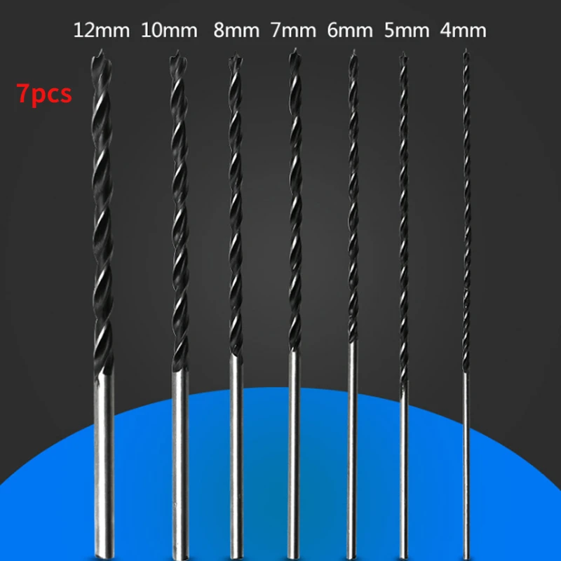 300mm Centering Woodworking Hole Opener Extended Three Point Woodworking Drill Hanging Bag 4-12mm 7 Sets 
300mm Centering Woodworking Hole Opener Extended Three Point Woodworking Drill Hanging Bag 4-12mm 7 Sets