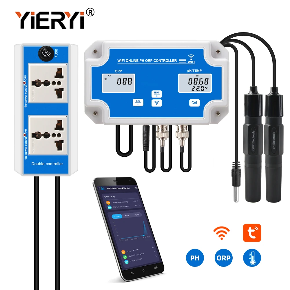 Умный Wi-Fi онлайн-измеритель PH ORP Temp тестер качества аквариумной воды монитор