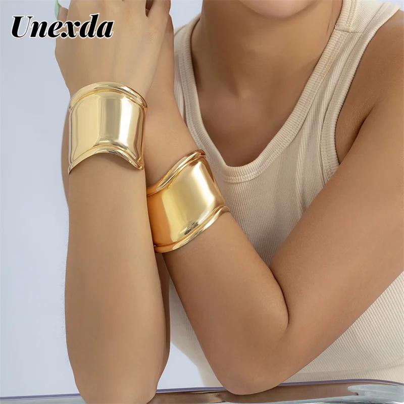 

Unexda Vintage Luxury Jewelry Bracelet Designer Glossy Alloy Bracelet Women Gothic Jewellery Cuff Bracelets Bohemia Accessories