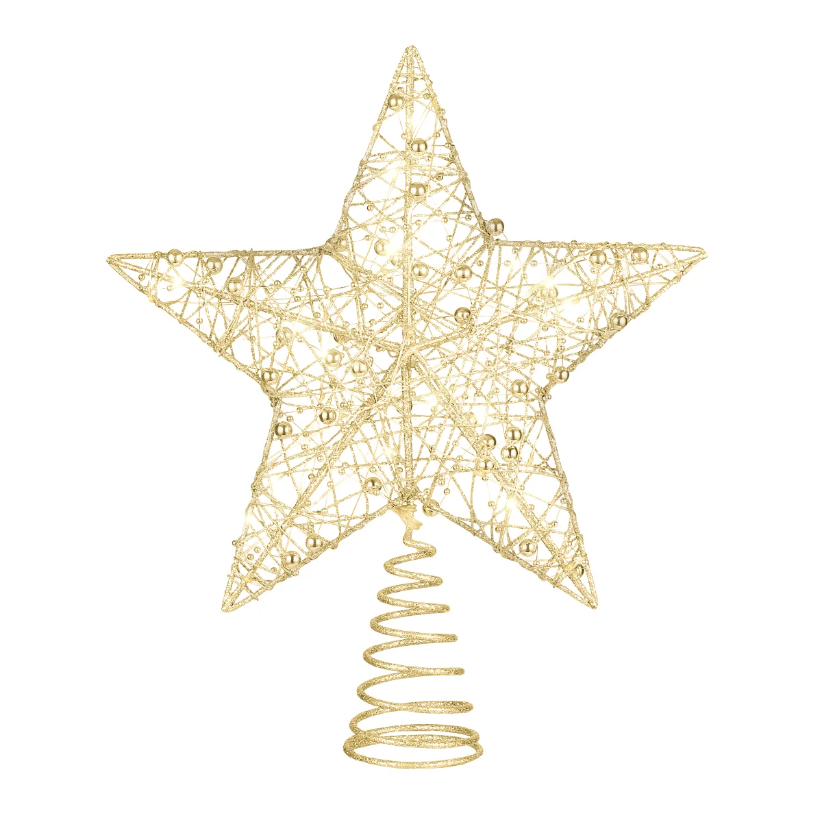 Christmas Tree Topper Star Lighted Treetop Ornament LED Light Glitter Hollow Out Lamp for Xmas Party Ornament Golden
Christmas Tree Topper Star Lighted Treetop Ornament LED Light Glitter Hollow Out Lamp for Xmas Party Ornament Golden