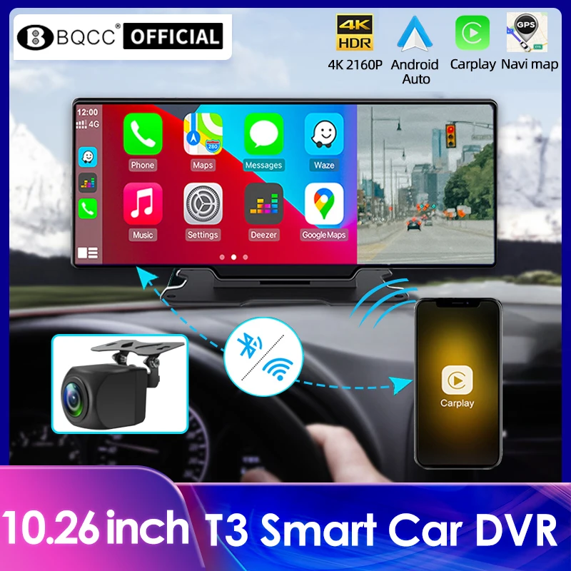 Автомобильный видеорегистратор BQCC, 10,26 дюйма, 4K, Android, GPS, FM, AUX
Автомобильный видеорегистратор BQCC, 10,26 дюйма, 4K, Android, GPS, FM, AUX