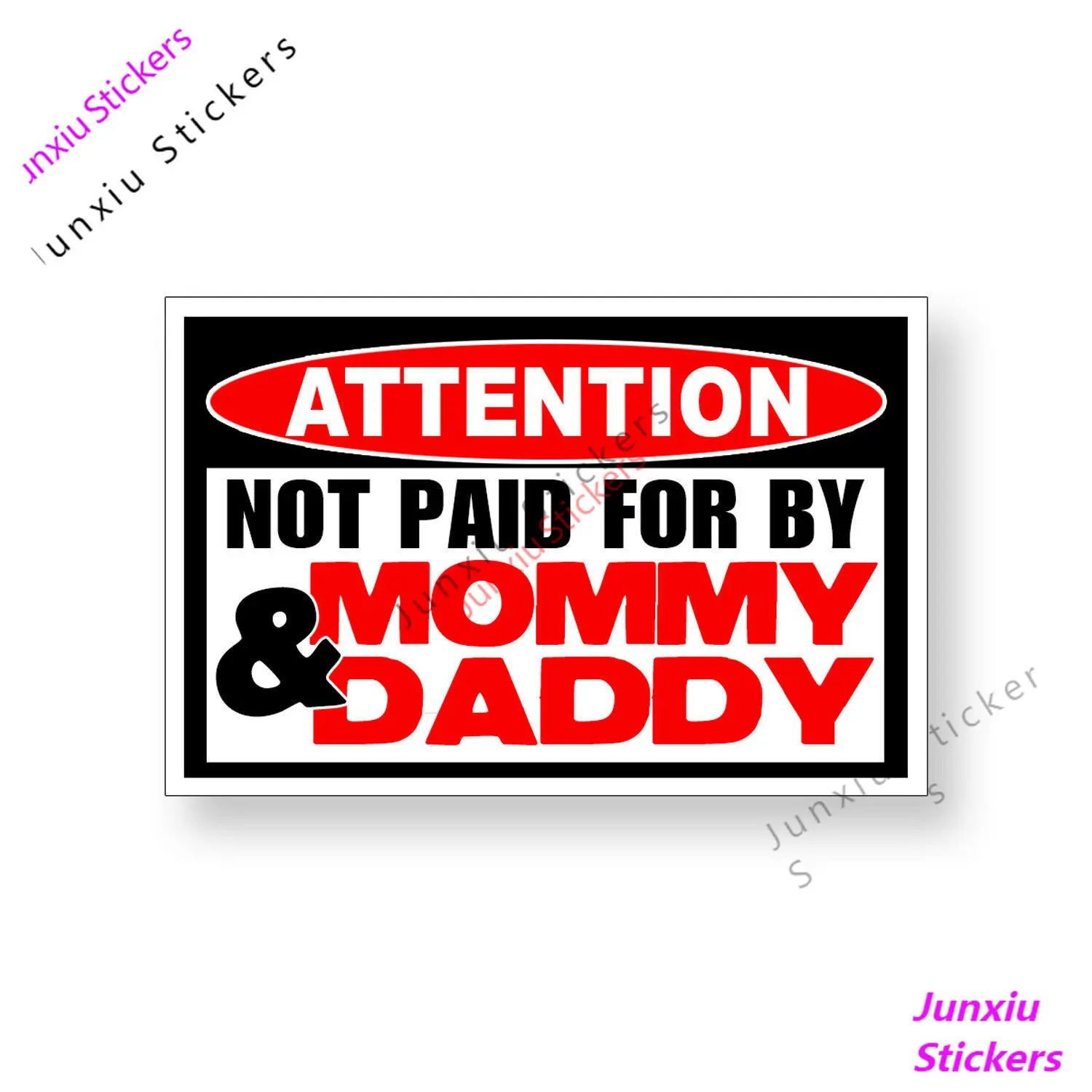 Creative Decals Not Paid for Mommy Daddy Funny Sticker JDM 4x4 Car Vehicle Window Bumper Decal Car Accessories PVC Glue Sticker
Creative Decals Not Paid for Mommy Daddy Funny Sticker JDM 4x4 Car Vehicle Window Bumper Decal Car Accessories PVC Glue Sticker