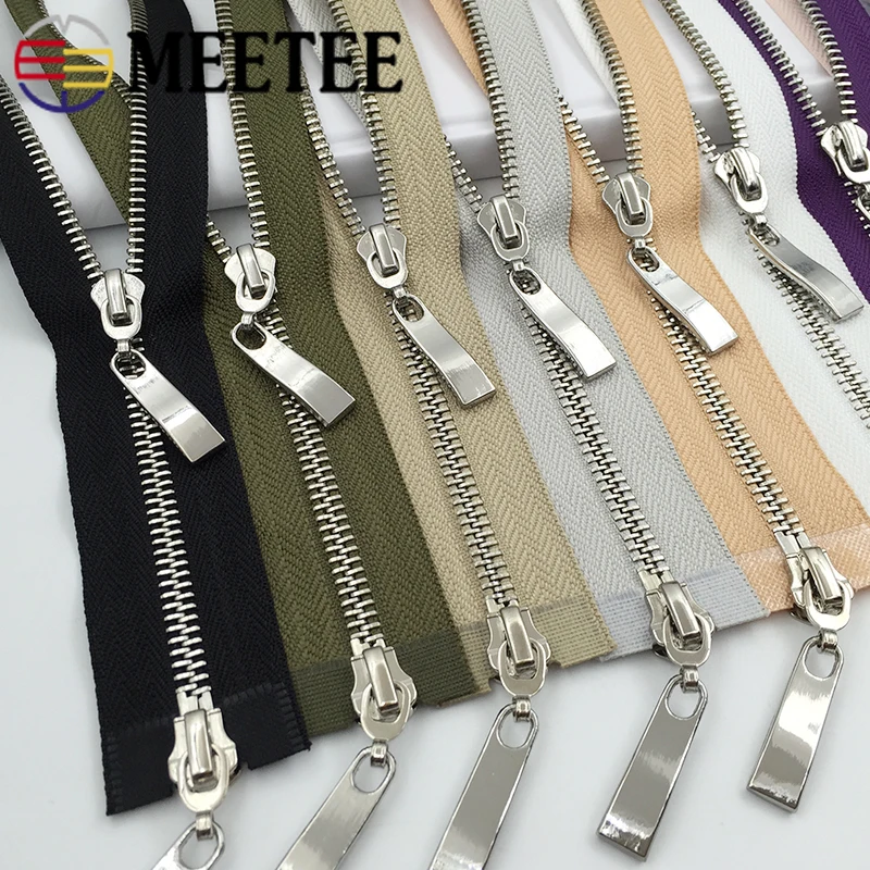 Meetee 1Pc 80/100/120cm 5# Double-slider Zippers Auto Lock Metal Zipper For Jacket Zip Repair Kit DIY Garment Sewing Accessories
Meetee 1Pc 80/100/120cm 5# Double-slider Zippers Auto Lock Metal Zipper For Jacket Zip Repair Kit DIY Garment Sewing Accessories