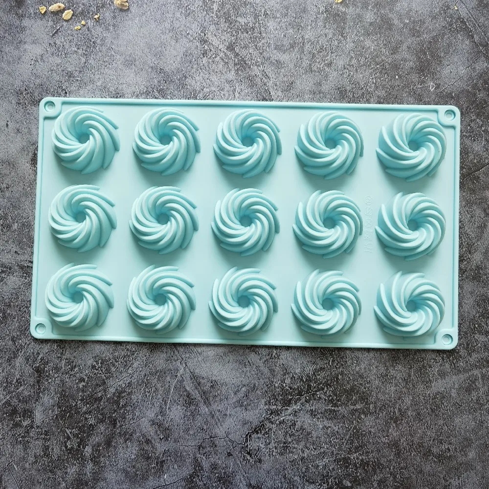15 Holes Spiral Shape Silicone Cake Mold Mousse Dessert Baking Chocolate Donuts Bakeware Pastry Mould
15 Holes Spiral Shape Silicone Cake Mold Mousse Dessert Baking Chocolate Donuts Bakeware Pastry Mould