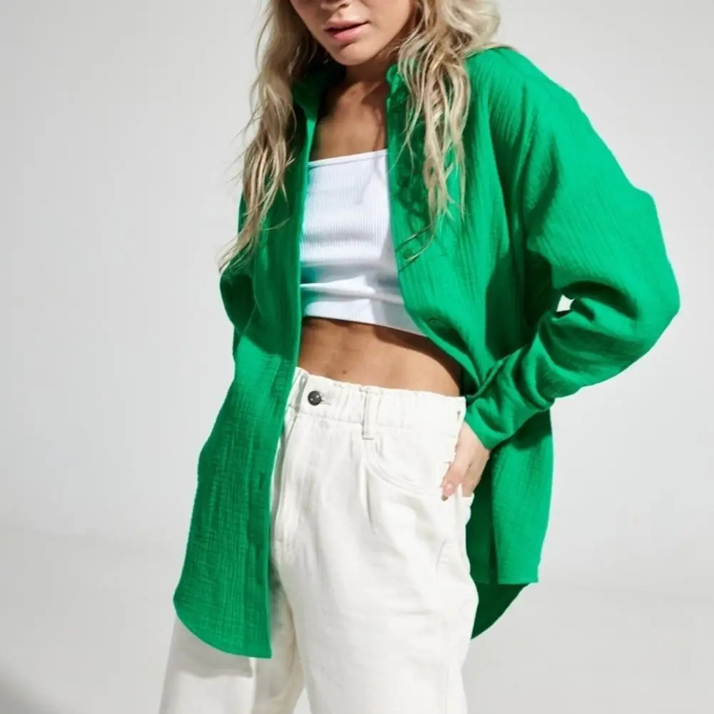 2023 Women's Spring Summer 100% Cotton Shirts Office Lady Fashionable Solid Lady Long Sleeve Loose Tops Crepe Shirts
2023 Women's Spring Summer 100% Cotton Shirts Office Lady Fashionable Solid Lady Long Sleeve Loose Tops Crepe Shirts