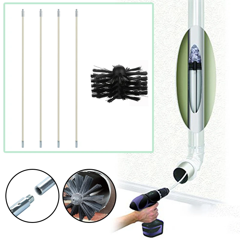 Stove Brush kit Chimney Flexible Inner wall Nylon Rods Tool Anti scratch Cleaning Electric drill Fireplace Convenient
Stove Brush kit Chimney Flexible Inner wall Nylon Rods Tool Anti scratch Cleaning Electric drill Fireplace Convenient