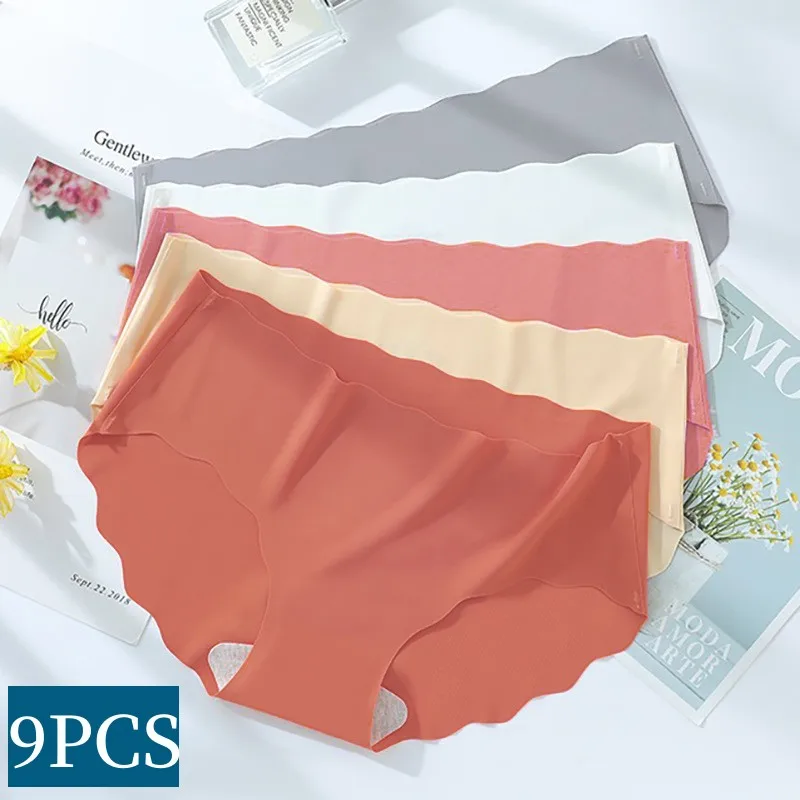 9Pcs/Set Ice Silk Panties Women Low Waist Briefs Seamless Underwear Female Thin Underpants Ladies Fitness Invisible Lingerie
9Pcs/Set Ice Silk Panties Women Low Waist Briefs Seamless Underwear Female Thin Underpants Ladies Fitness Invisible Lingerie