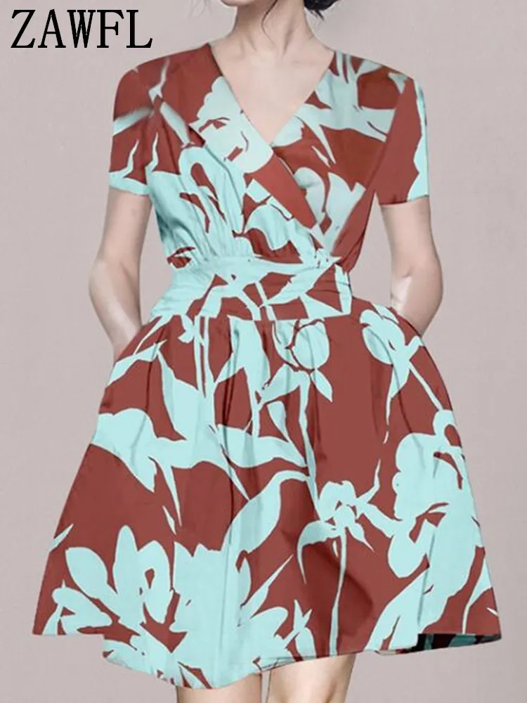 Платье ZAWFL женское с расклешенными рукавами, модельное дизайнерское мини-платье с принтом и V-образным вырезом, с оборками, лето 2022
Платье ZAWFL женское с расклешенными рукавами, модельное дизайнерское мини-платье с принтом и V-образным вырезом, с оборками, лето 2022
