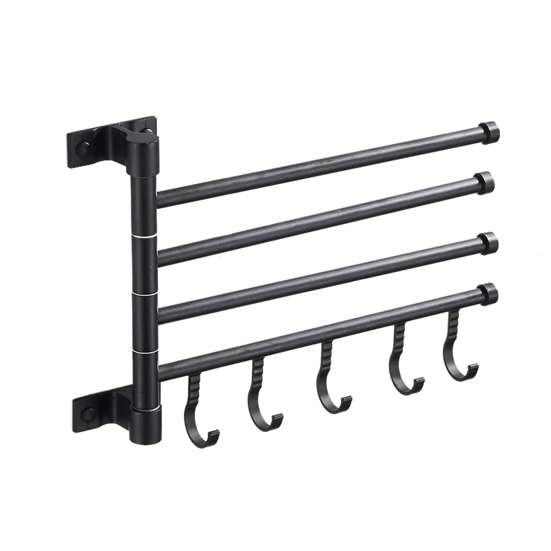 Swivel Towel Rack,4-Arm Bathroom Wall Mounted Swivel Towel Bars Holder With Hooks Rustproof
Swivel Towel Rack,4-Arm Bathroom Wall Mounted Swivel Towel Bars Holder With Hooks Rustproof