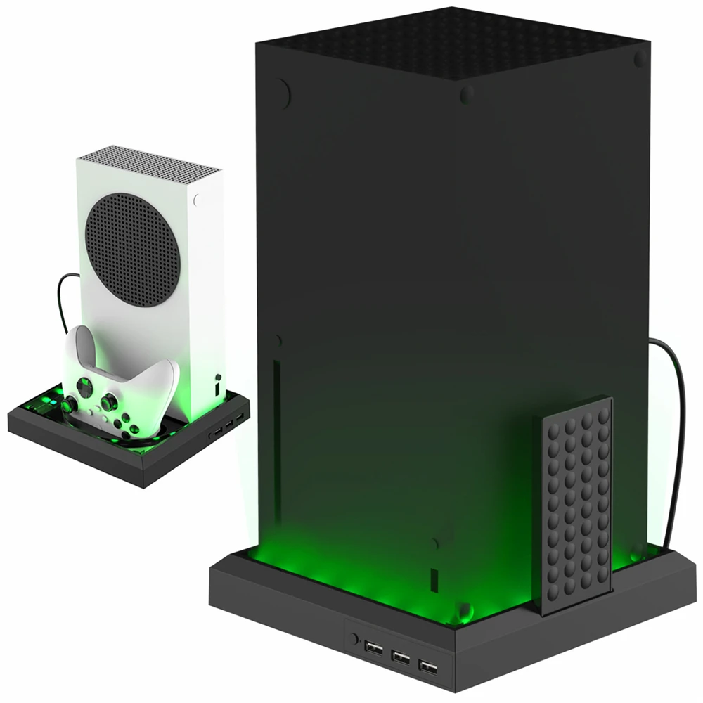 For Xbox Series X/S Vertical Stand Multi-function Charging Base RGB Colorful Light Controller Handle Charger Bracket
For Xbox Series X/S Vertical Stand Multi-function Charging Base RGB Colorful Light Controller Handle Charger Bracket