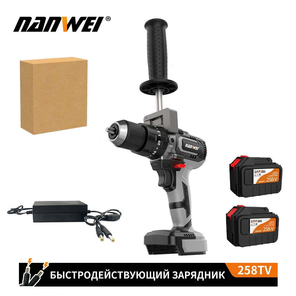 Electric Cordless Screwdriver Impact Drill 1/2" Driver 13mm 200NM Li-Ion Batteries Rechargeable DIY Hand Power Tools
Electric Cordless Screwdriver Impact Drill 1/2" Driver 13mm 200NM Li-Ion Batteries Rechargeable DIY Hand Power Tools
