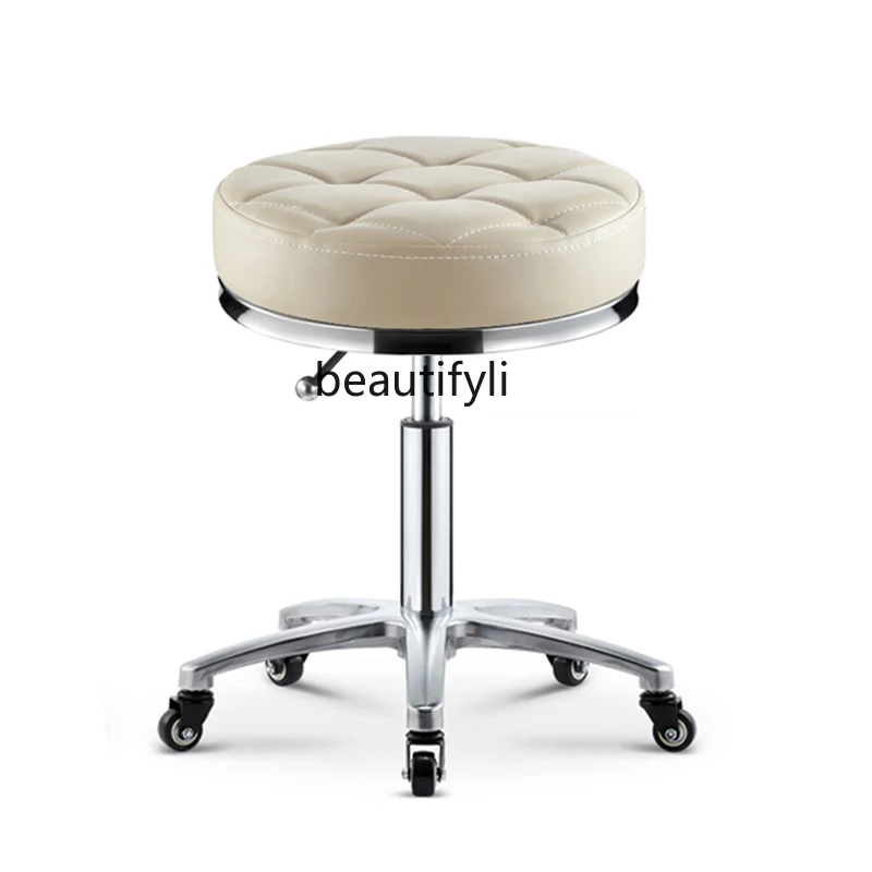 

Beauty Stool Barber Chair Hairdressing Spinning Lift round Stool Nail Art Pulley Makeup Hair Cutting