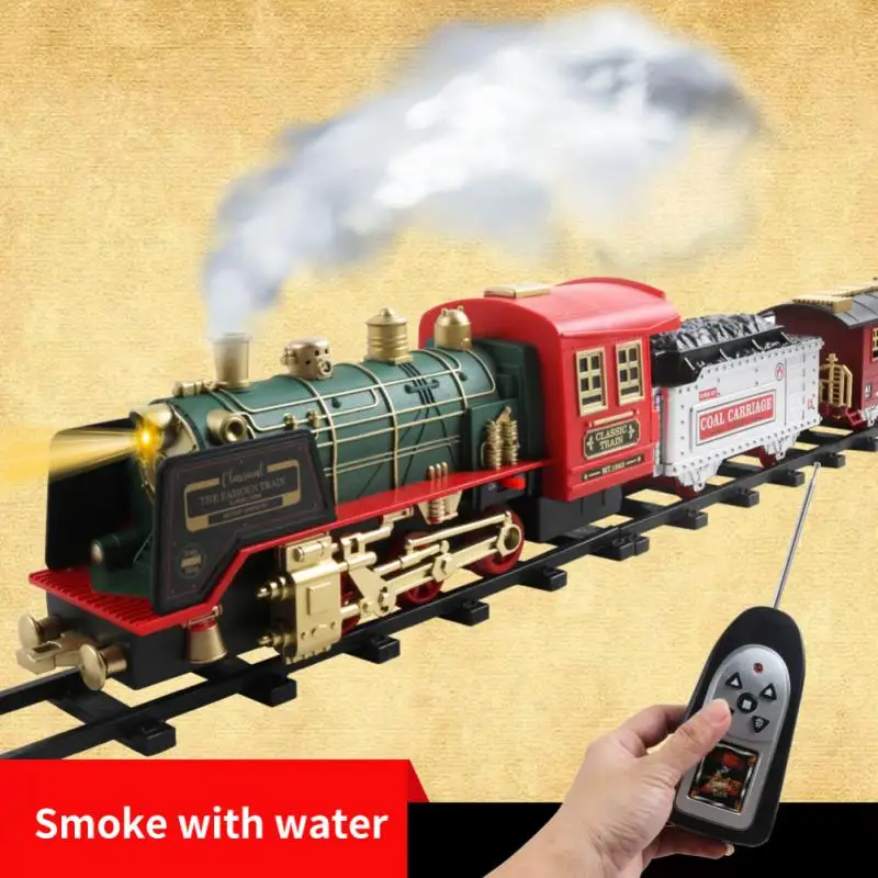 Remote Control Track Train Classical Simulation Water Steam Train Christmas Gift For Kids Electric Smoke RC Steam Train Set New
Remote Control Track Train Classical Simulation Water Steam Train Christmas Gift For Kids Electric Smoke RC Steam Train Set New