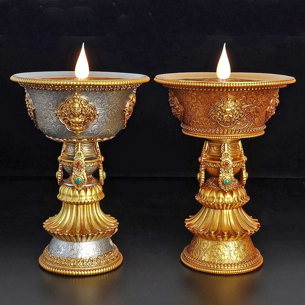 Rechargeable Candle Holder Tibetan Electronic Butter Lamp Buddhist Table Centerpiece Led Simulated Flame Home Decorative
Rechargeable Candle Holder Tibetan Electronic Butter Lamp Buddhist Table Centerpiece Led Simulated Flame Home Decorative