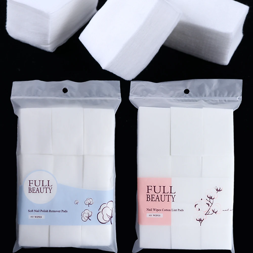 

Cleaning Cotton Pad Paper 450Pcs/Bag Lint Free Napkin Soft Wipe for Nail Removal Gel Nail Polish Soak Gel Remover Nail Art Tools
