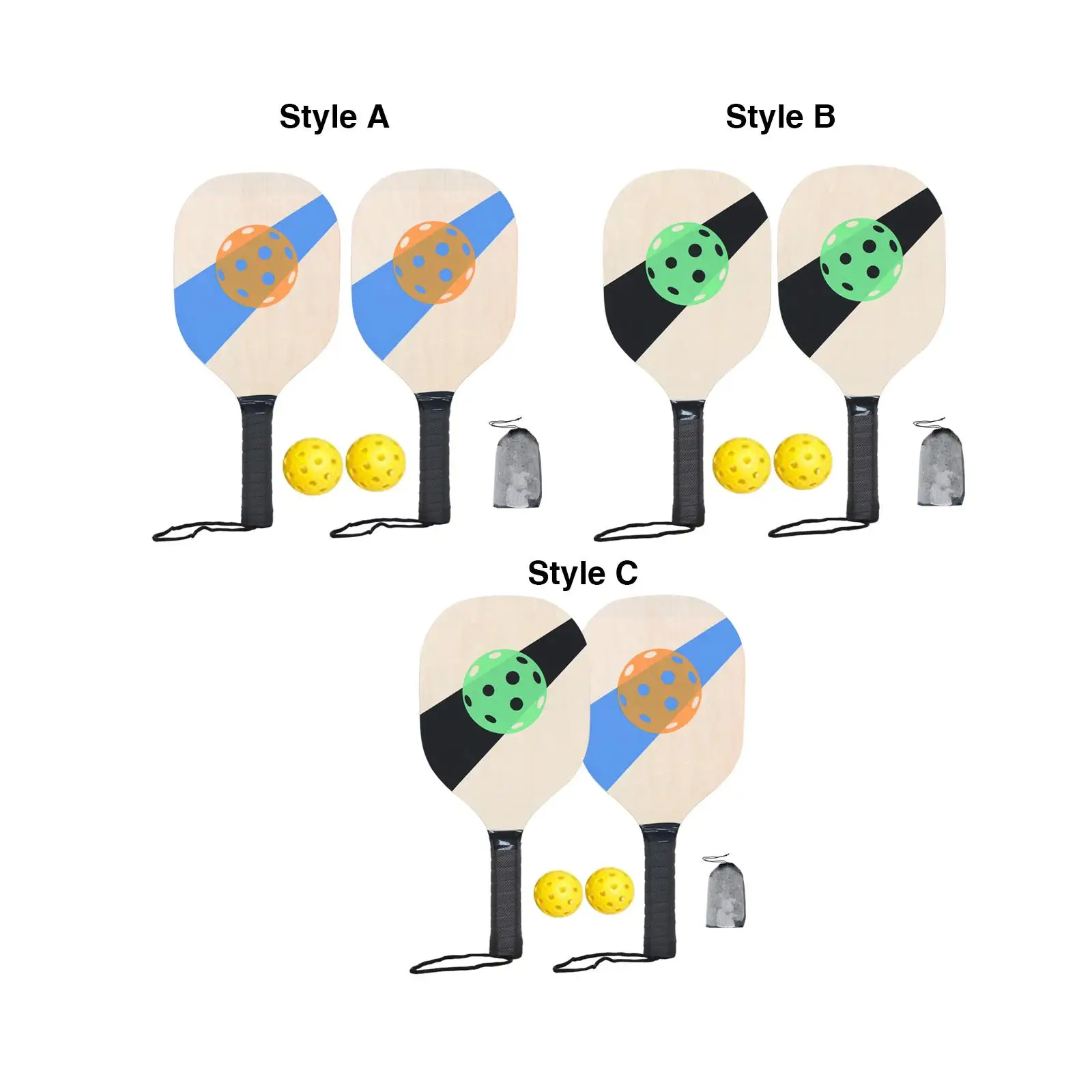 Wooden Pickleball Paddles Set with Beginner Racket 40cm Long 19cm Wide 2 Paddles 2 Pickle Balls Portable
Wooden Pickleball Paddles Set with Beginner Racket 40cm Long 19cm Wide 2 Paddles 2 Pickle Balls Portable